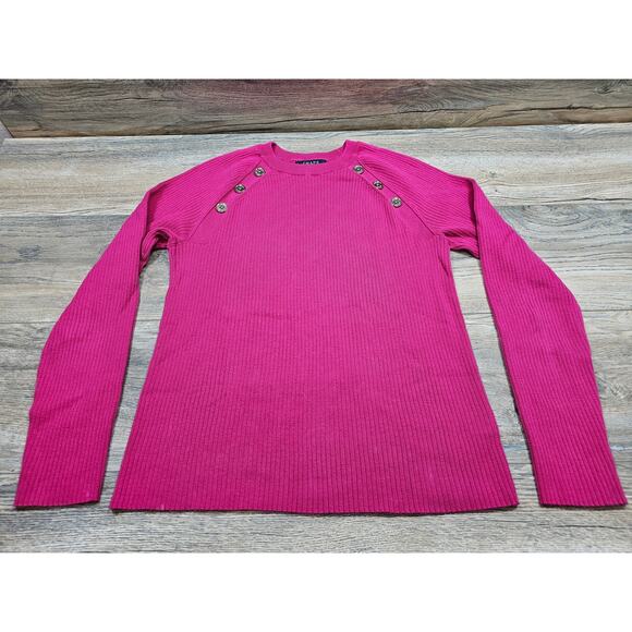 Chaps Button Shoulder Sweater Women's Long Sleeve - Picture 1 of 8